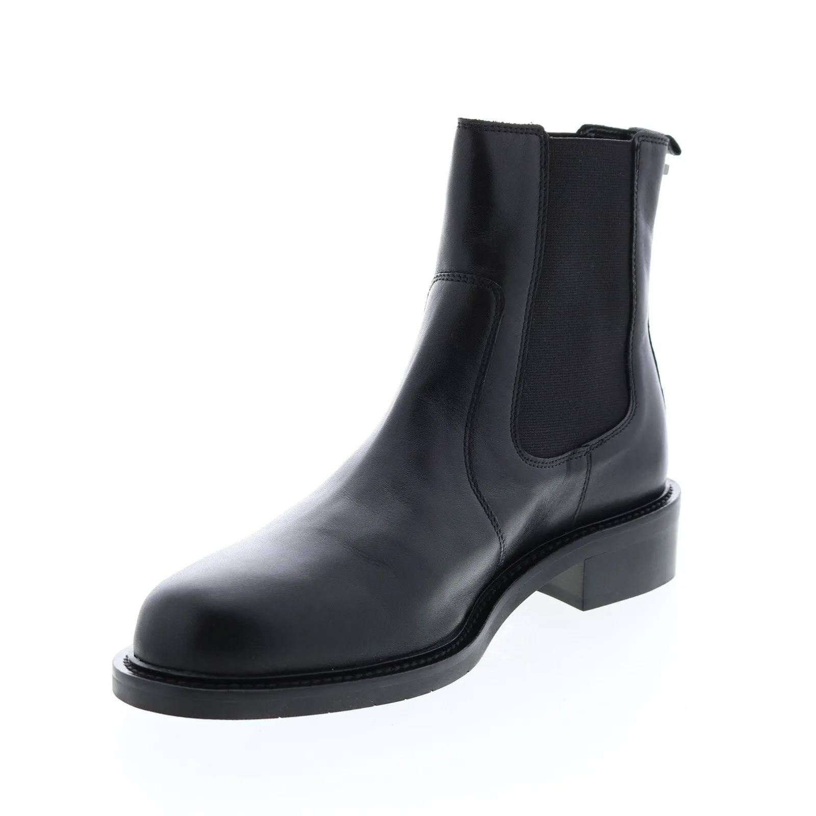 Aquatalia Alexandra Calf Elastic 34L2224-BLK Womens Black Leather Chelsea Boots