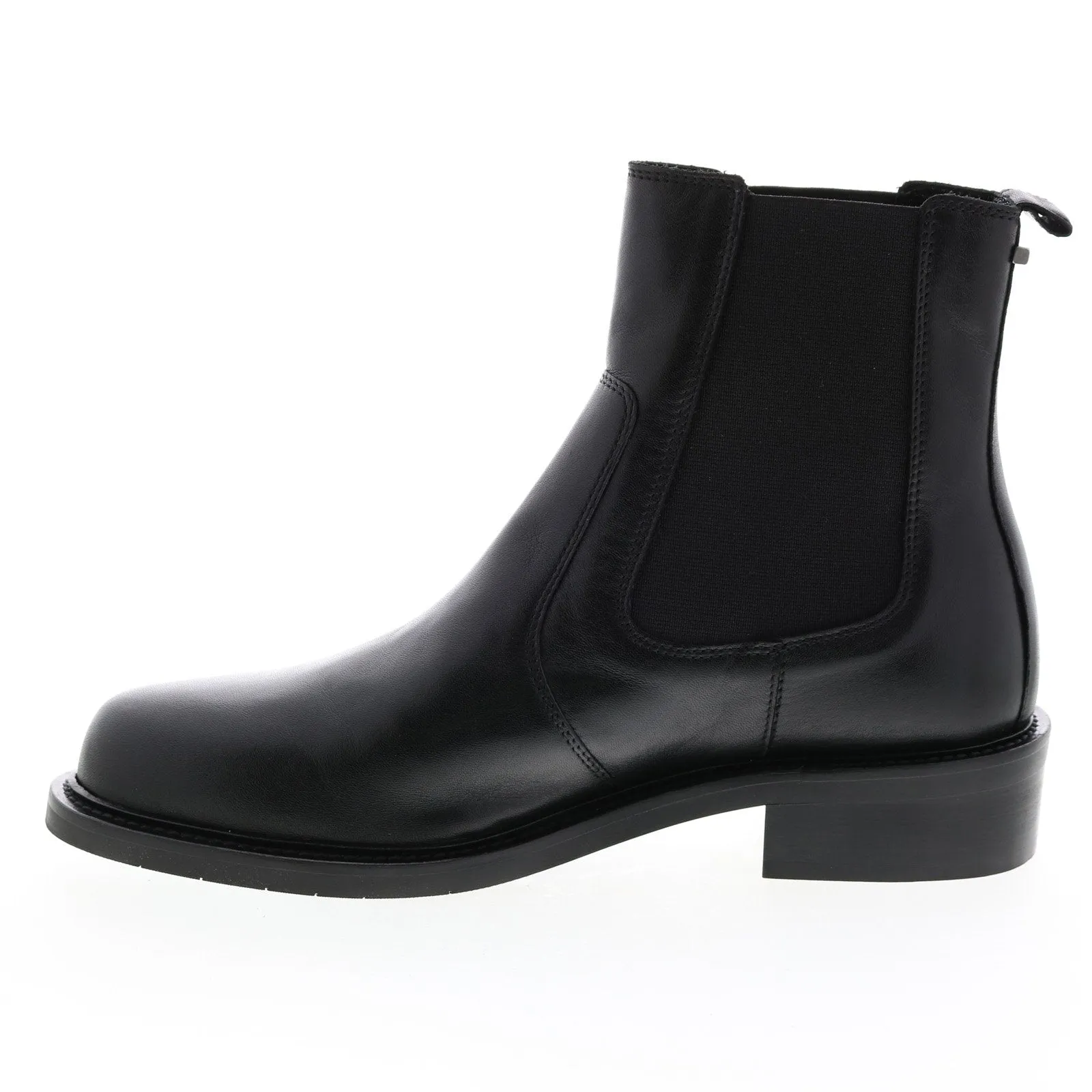 Aquatalia Alexandra Calf Elastic 34L2224-BLK Womens Black Leather Chelsea Boots
