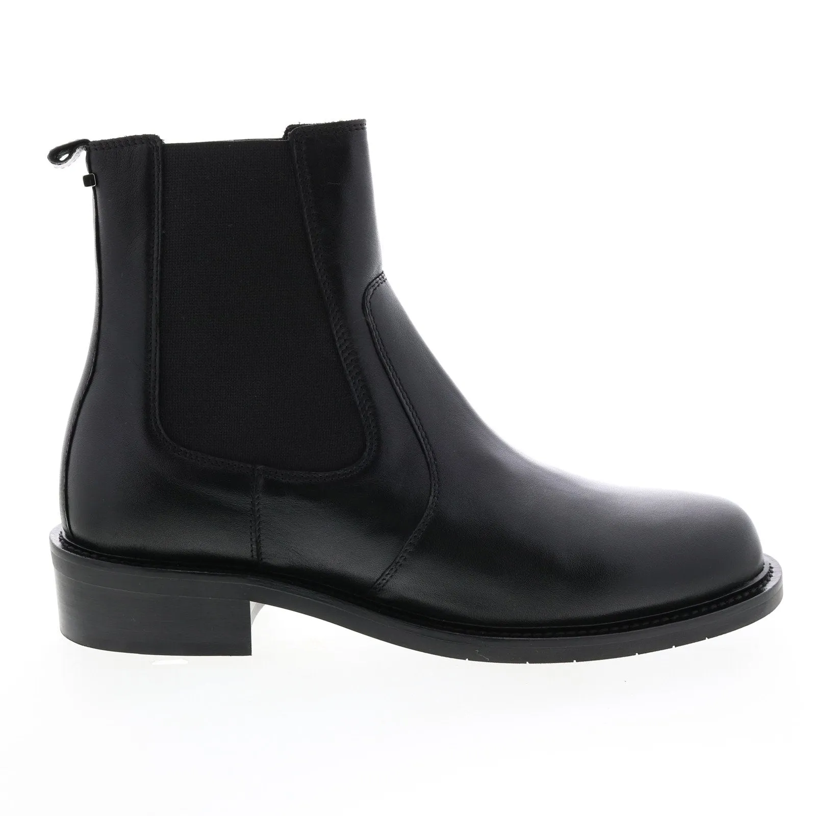 Aquatalia Alexandra Calf Elastic 34L2224-BLK Womens Black Leather Chelsea Boots