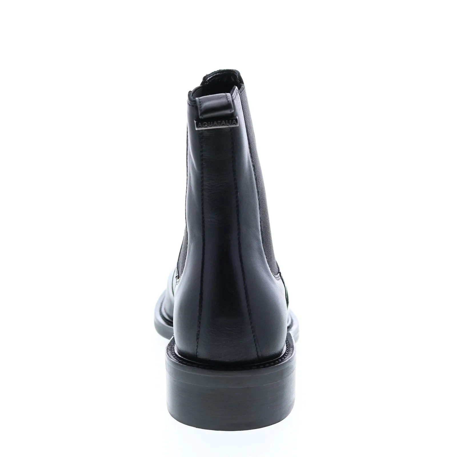Aquatalia Alexandra Calf Elastic 34L2224-BLK Womens Black Leather Chelsea Boots