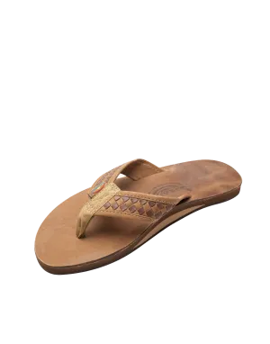 Bentley Lux Leather Sgl Layer Sandal Buckskin