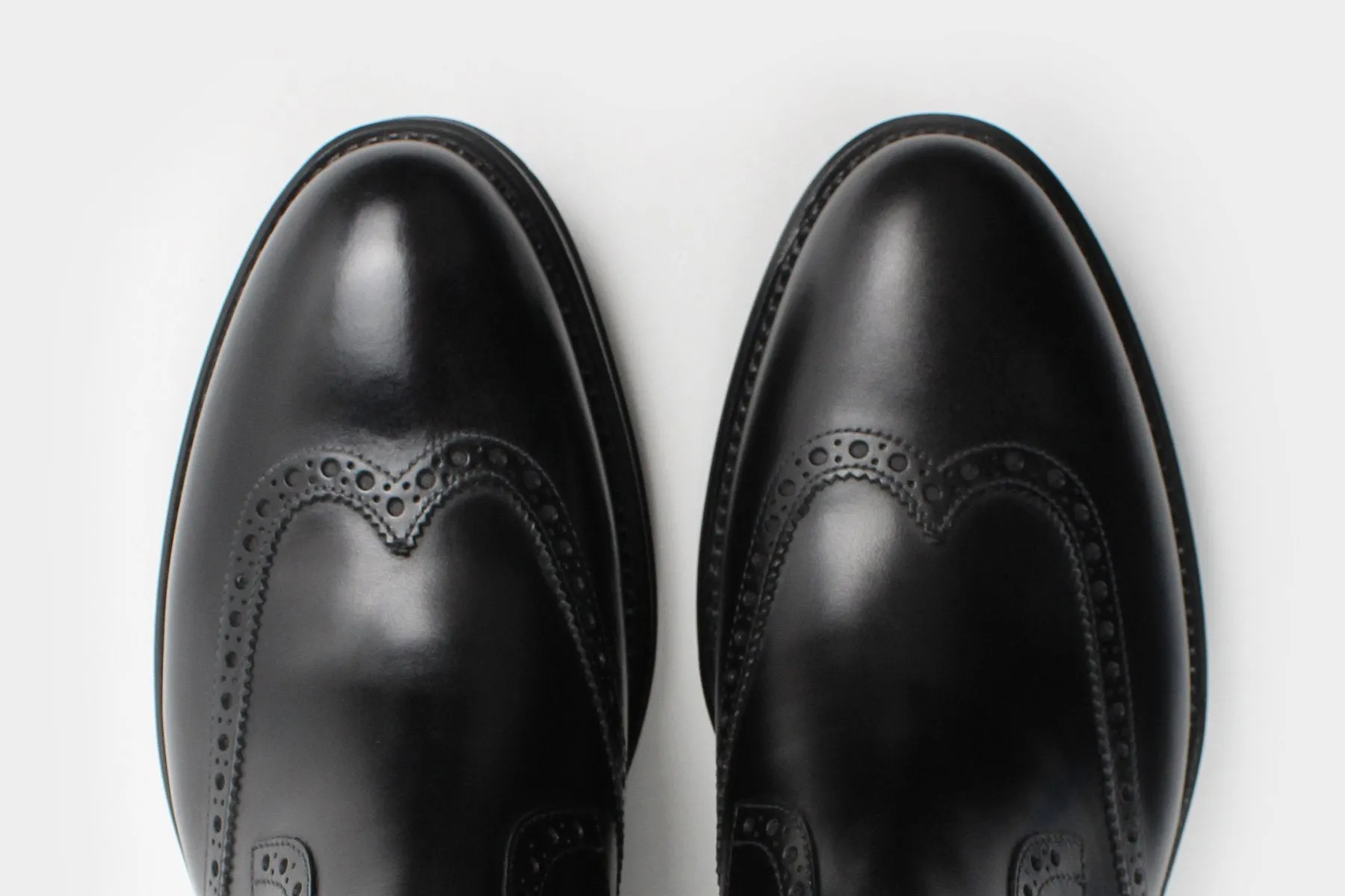 COSIMO • Custom Fitted Bespoke Wingtip Brogue Chelsea Boots • BLACK