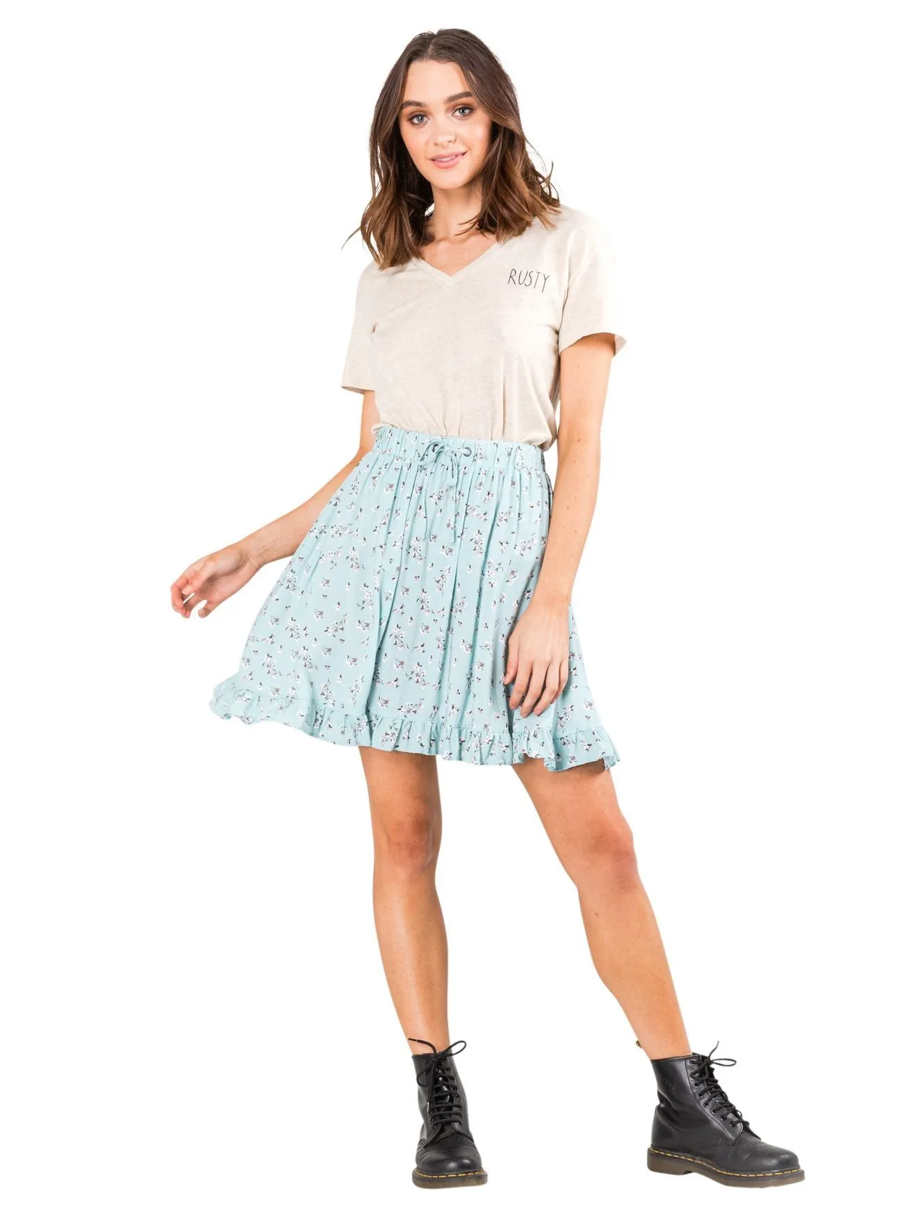 Free Soul Mini Skirt - Pale Aqua