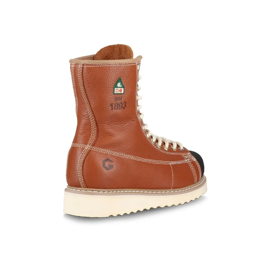 JB Goodhue Ironworker Men's 8" Steel Toe Work Boot Tan - 00801
