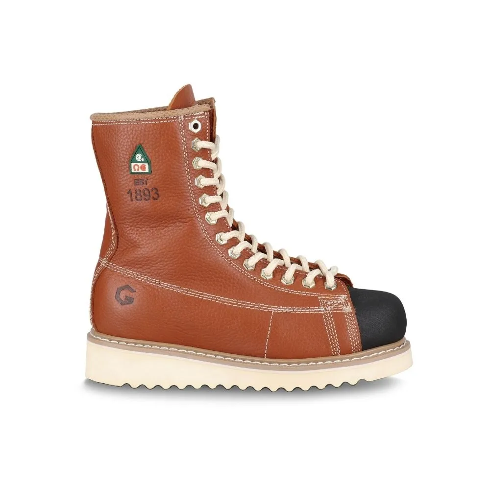 JB Goodhue Ironworker Men's 8" Steel Toe Work Boot Tan - 00801