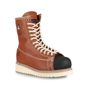 JB Goodhue Ironworker Men's 8" Steel Toe Work Boot Tan - 00801