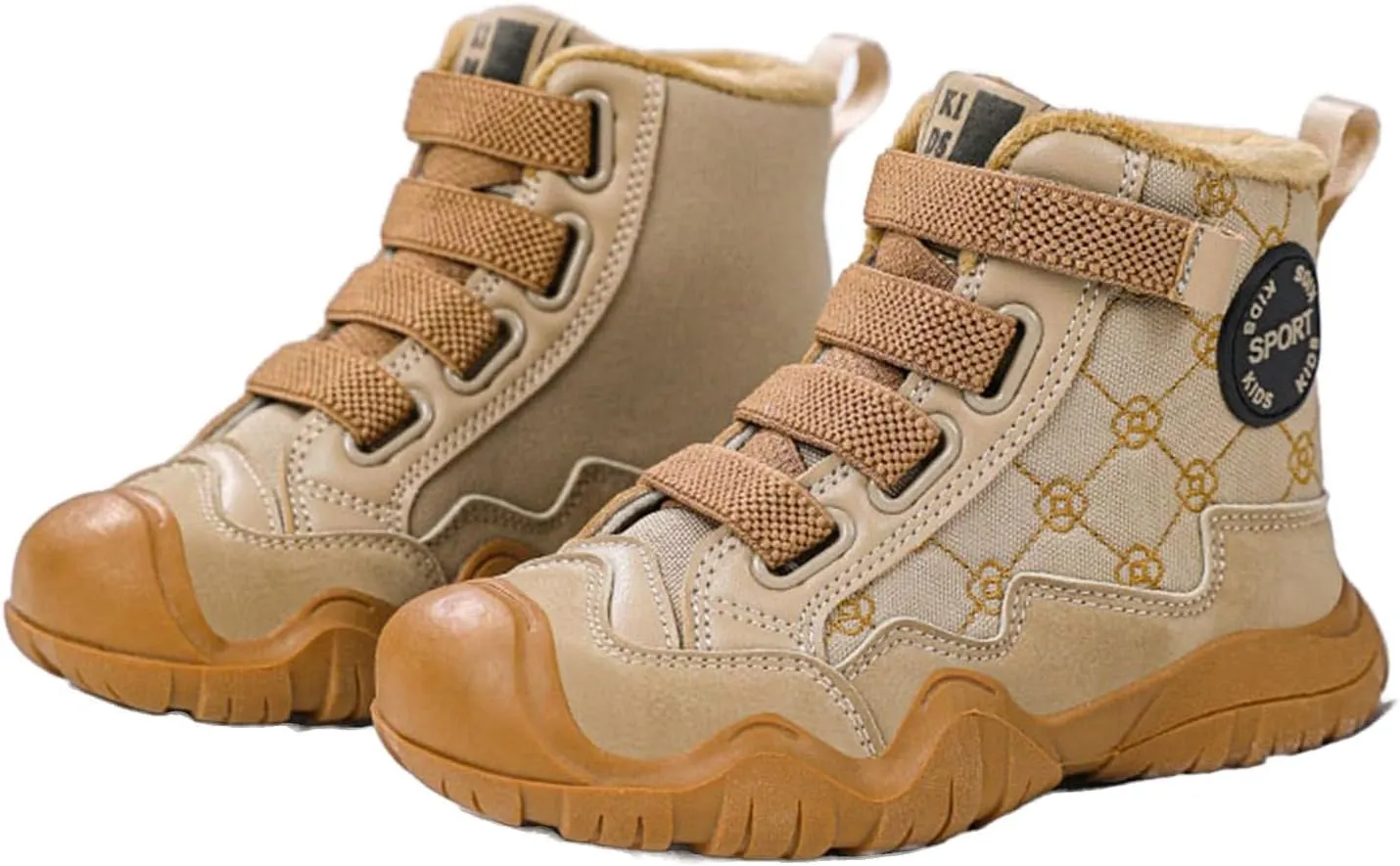 Kids Snow Boots for Girls Boys Comfy Warm Fr Lined Winter Boots Lightweight Slip On Cotton Fuzzy Light Shoes for Kids