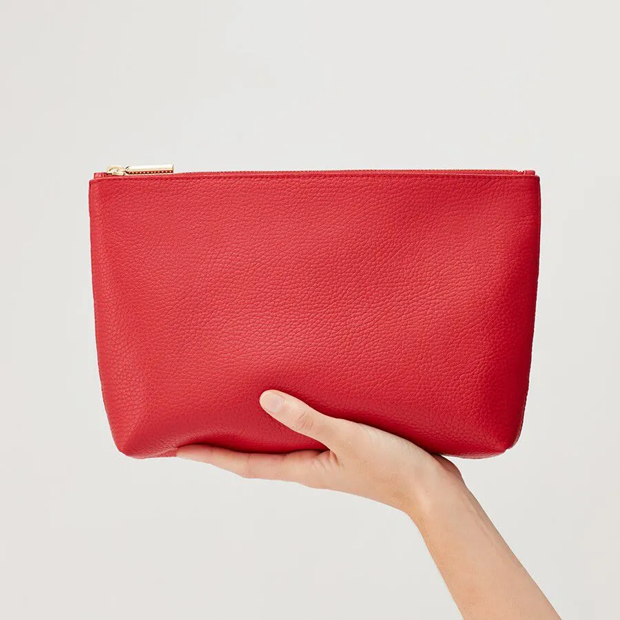 Medium Leather Zipper Pouch