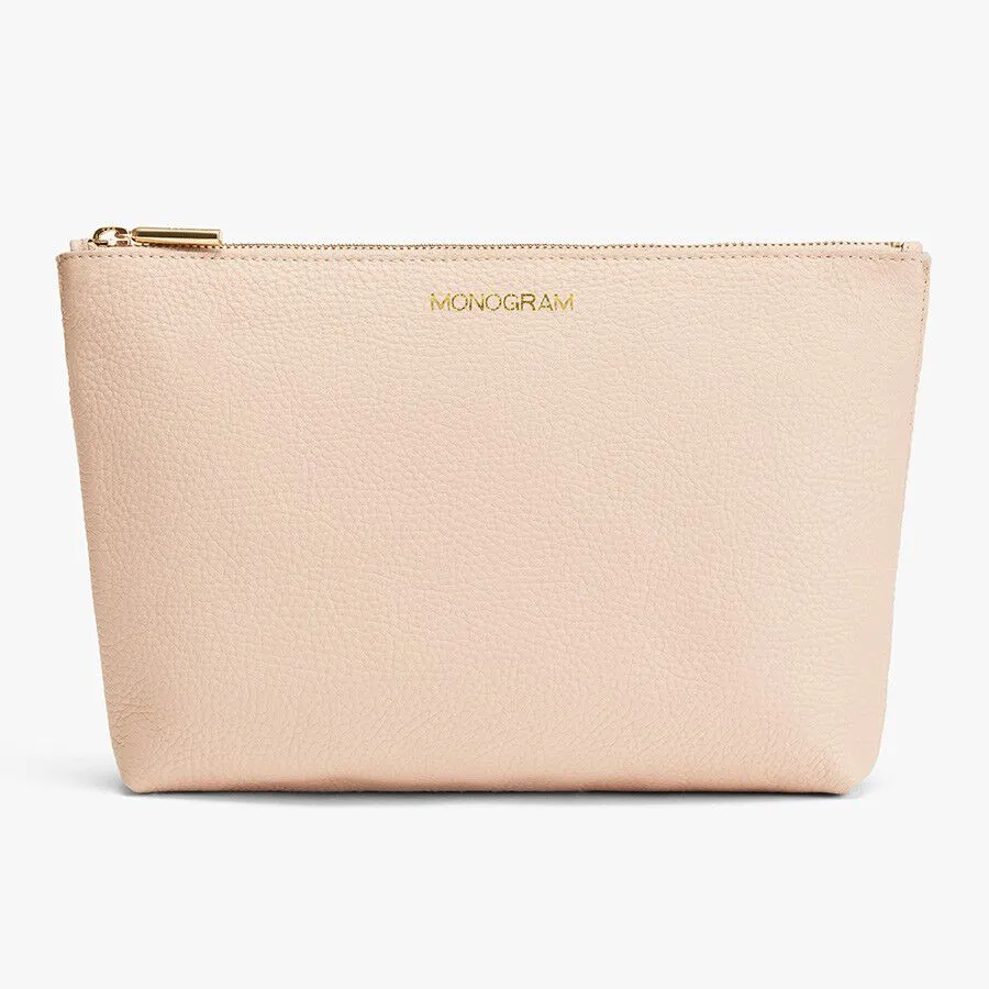Medium Leather Zipper Pouch