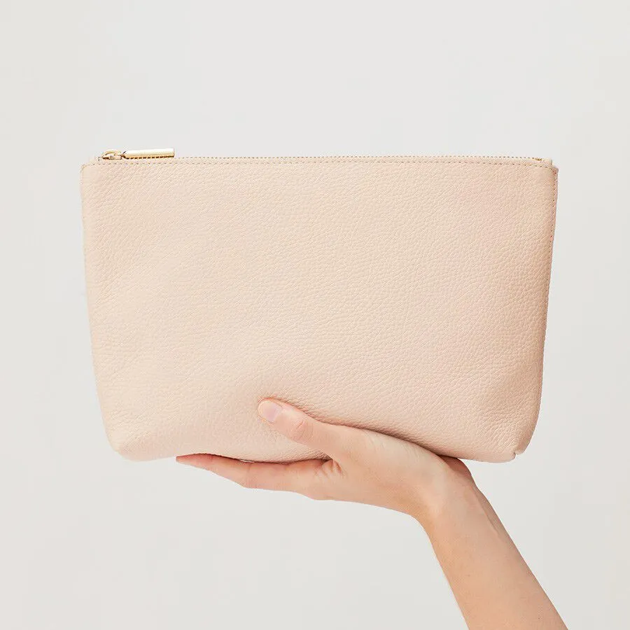 Medium Leather Zipper Pouch