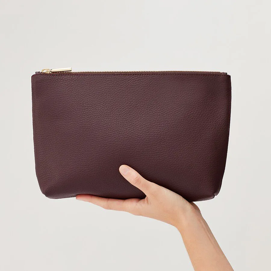 Medium Leather Zipper Pouch
