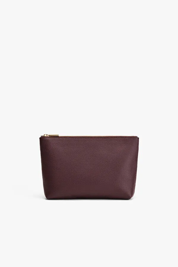 Medium Leather Zipper Pouch