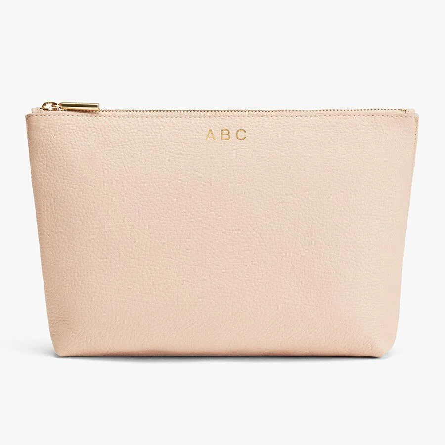 Medium Leather Zipper Pouch