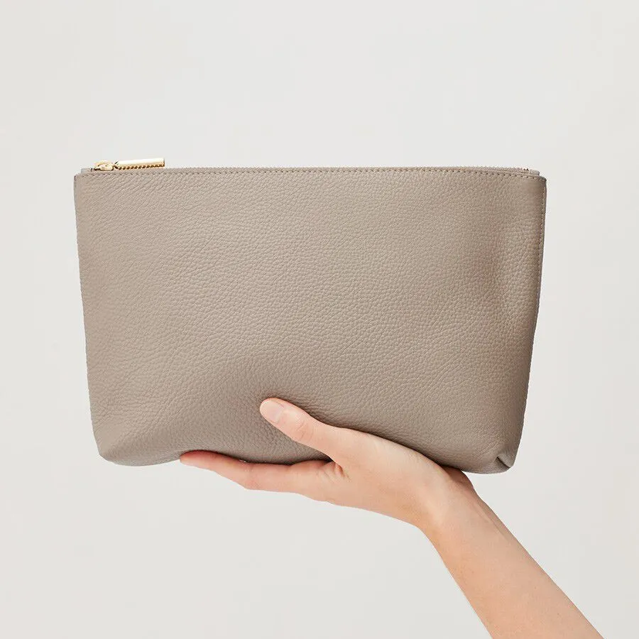Medium Leather Zipper Pouch