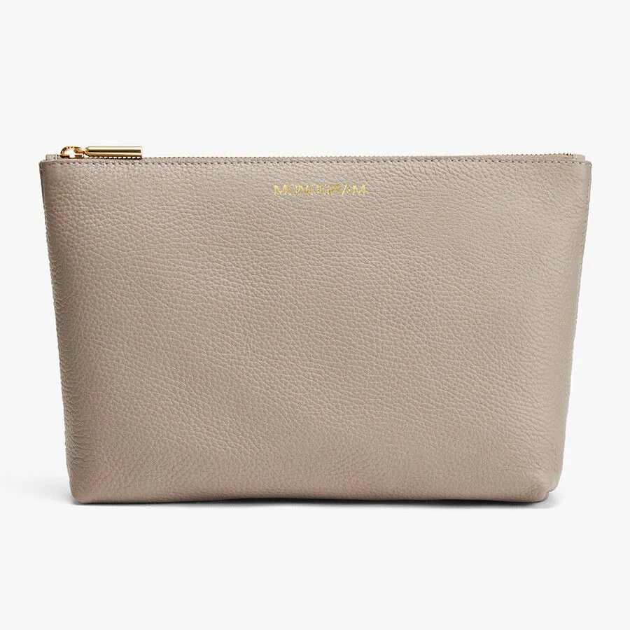 Medium Leather Zipper Pouch