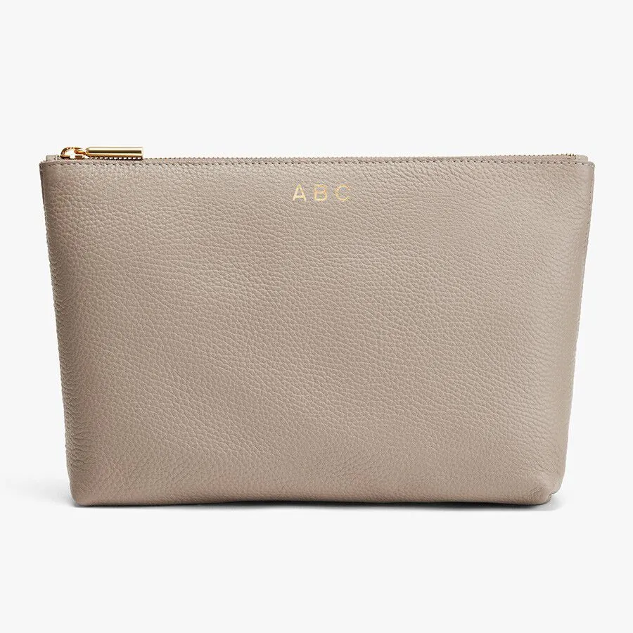 Medium Leather Zipper Pouch