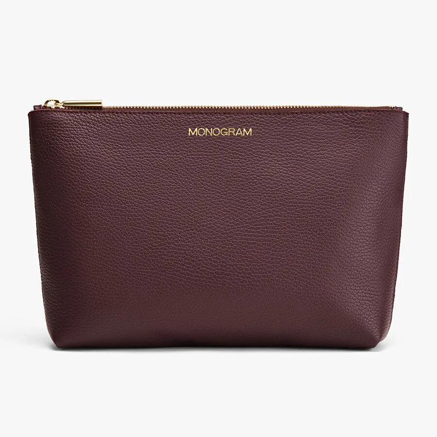 Medium Leather Zipper Pouch