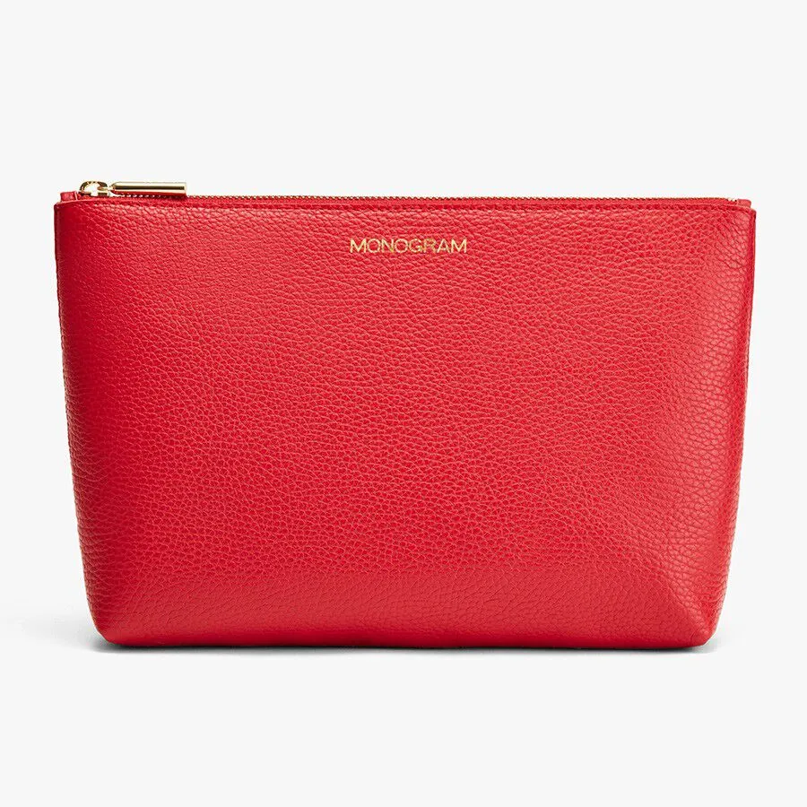 Medium Leather Zipper Pouch