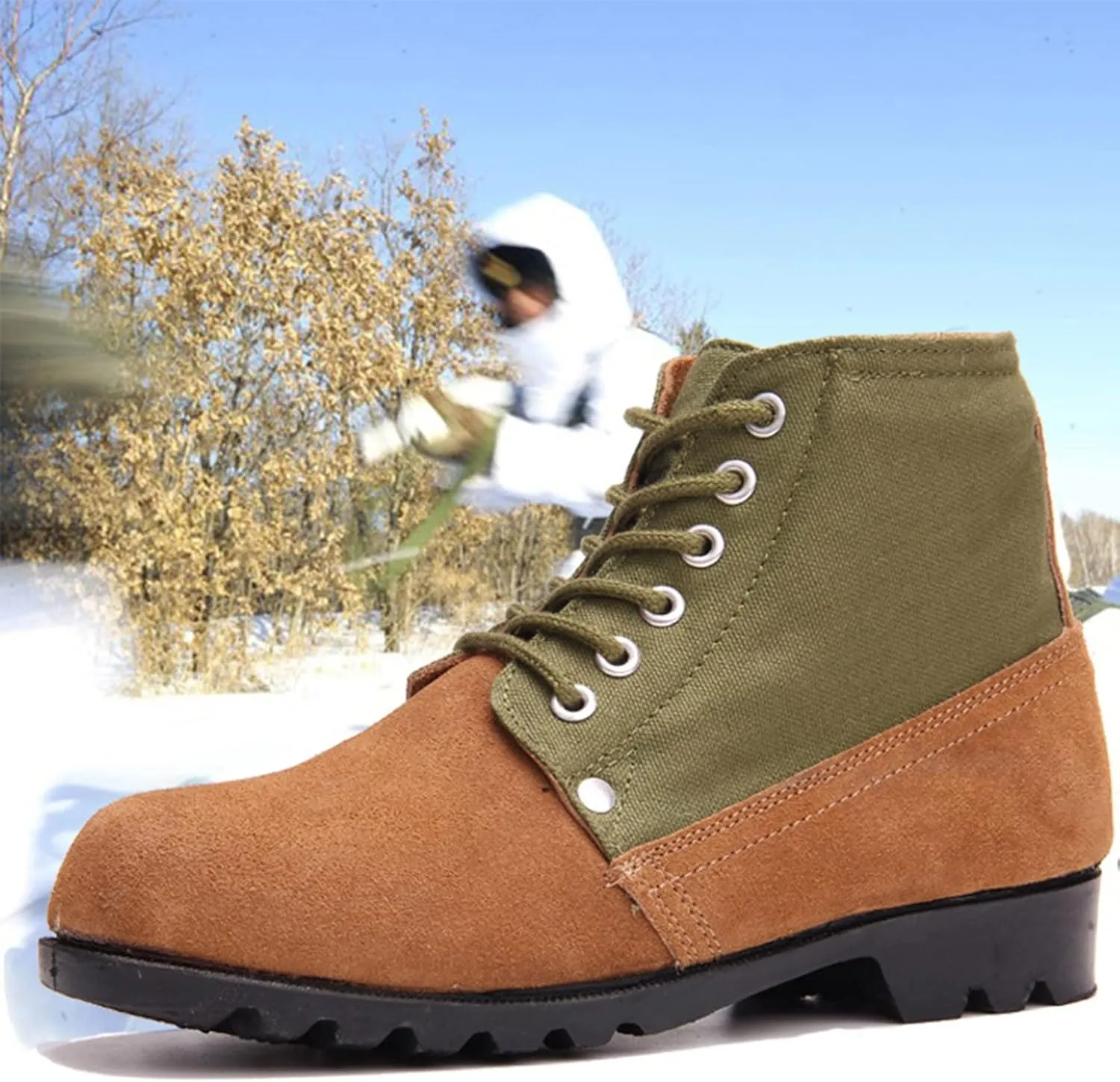 Men's Winter Shoes, Waterproof Hiking Boots Insulated Insulated Fur Boots Warm Outdoor Boots Winter Shoes for Women 2024