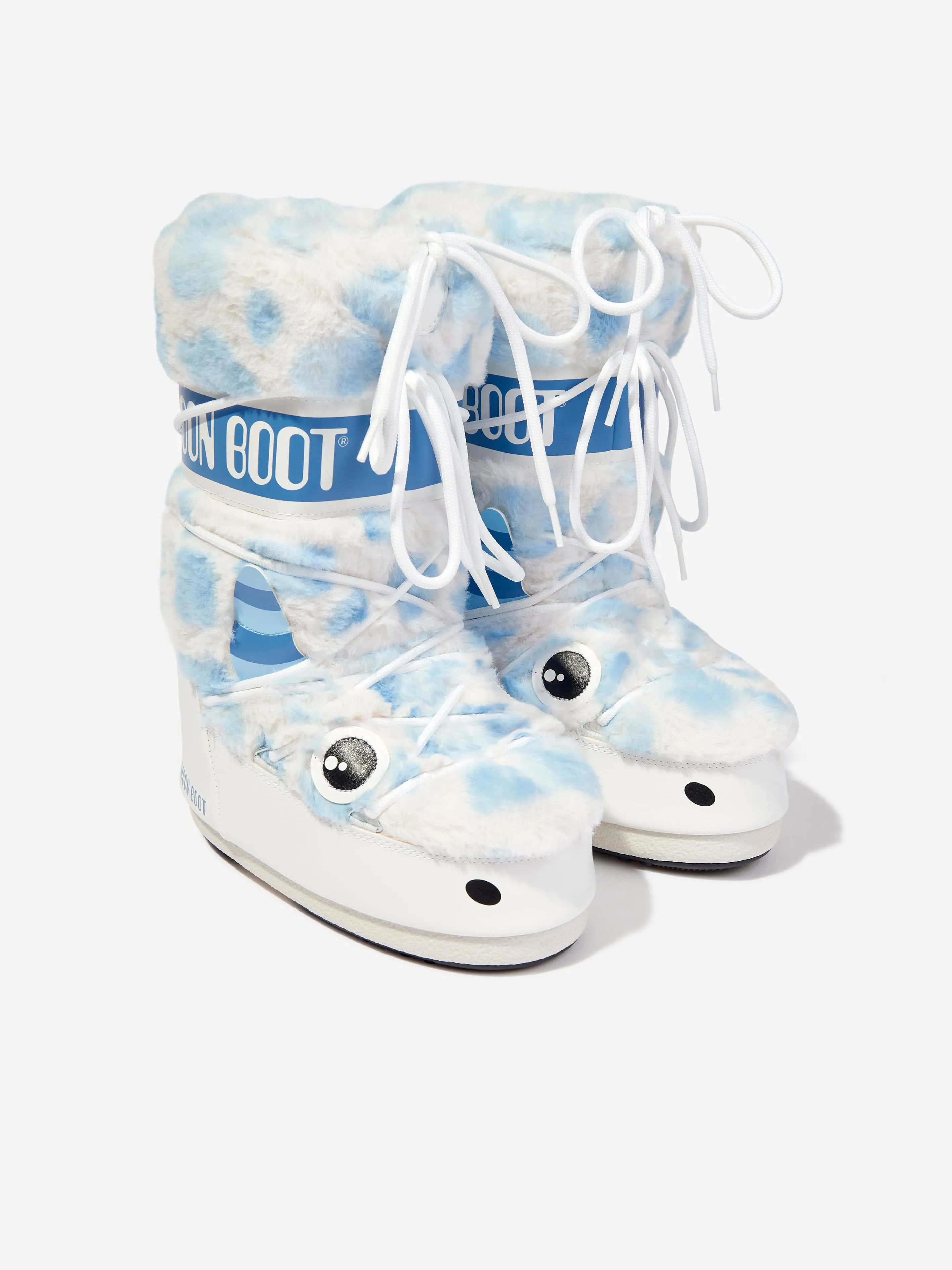 Moon Boot Kids Icon Yeti Faux Fur Boots in White