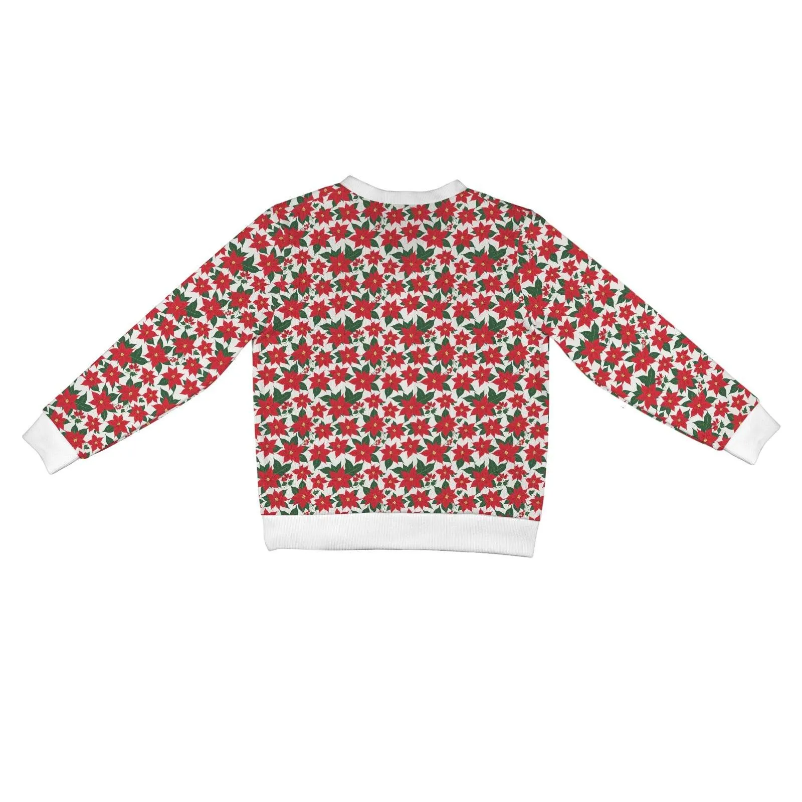 Poinsettia Floral Women's Cardigan Button Sweater Custom Women's Cardigan (Model H73)