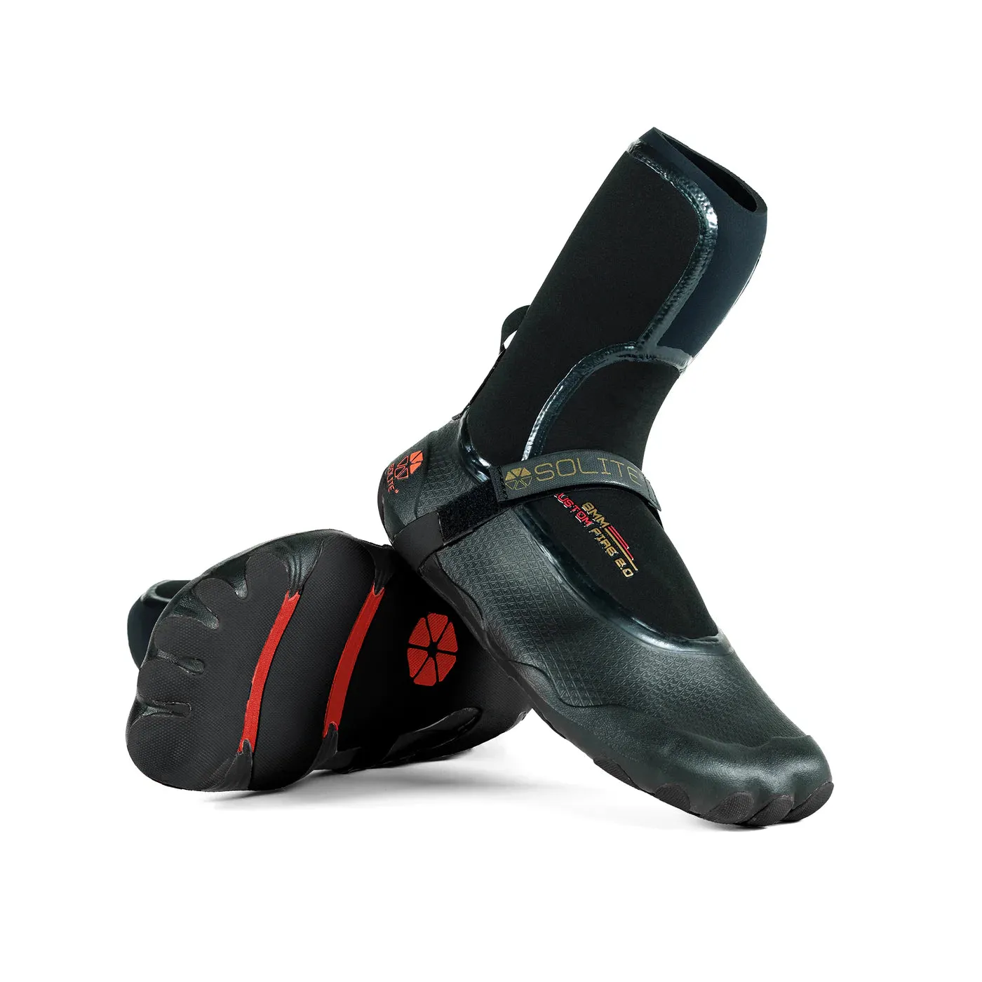 Solite Boots 8mm Custom Fire 2.0 Boot - 2024 Black/Red