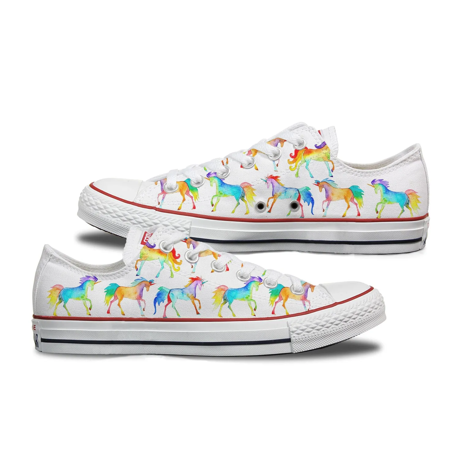 The Unicorn Custom Adult Converse | High and Low Top White
