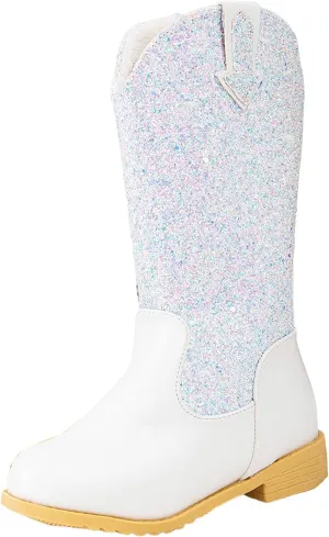 Toddler Girls Cowgirl Boots Western Glitter Cowboy Boot Ankle Boots Little Kids Big Kid Party Birthmen Dress Shoes