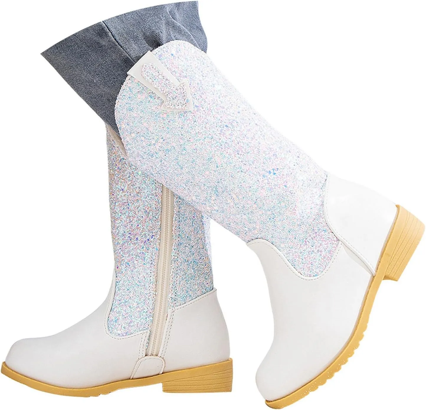 Toddler Girls Cowgirl Boots Western Glitter Cowboy Boot Ankle Boots Little Kids Big Kid Party Birthmen Dress Shoes