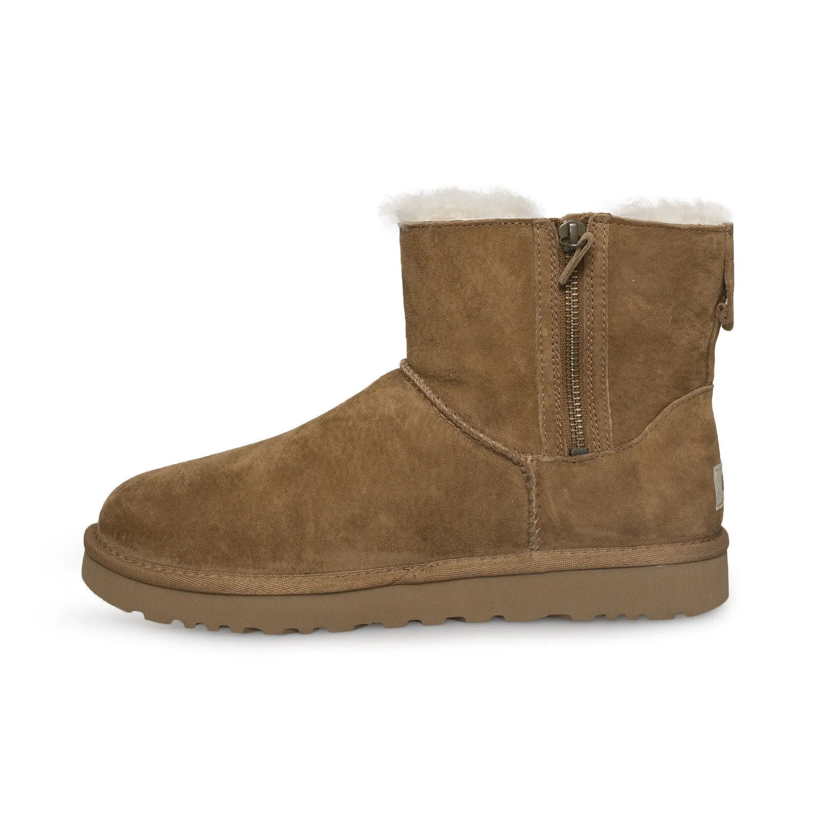 UGG Classic Mini Double Zip Chestnut Boots