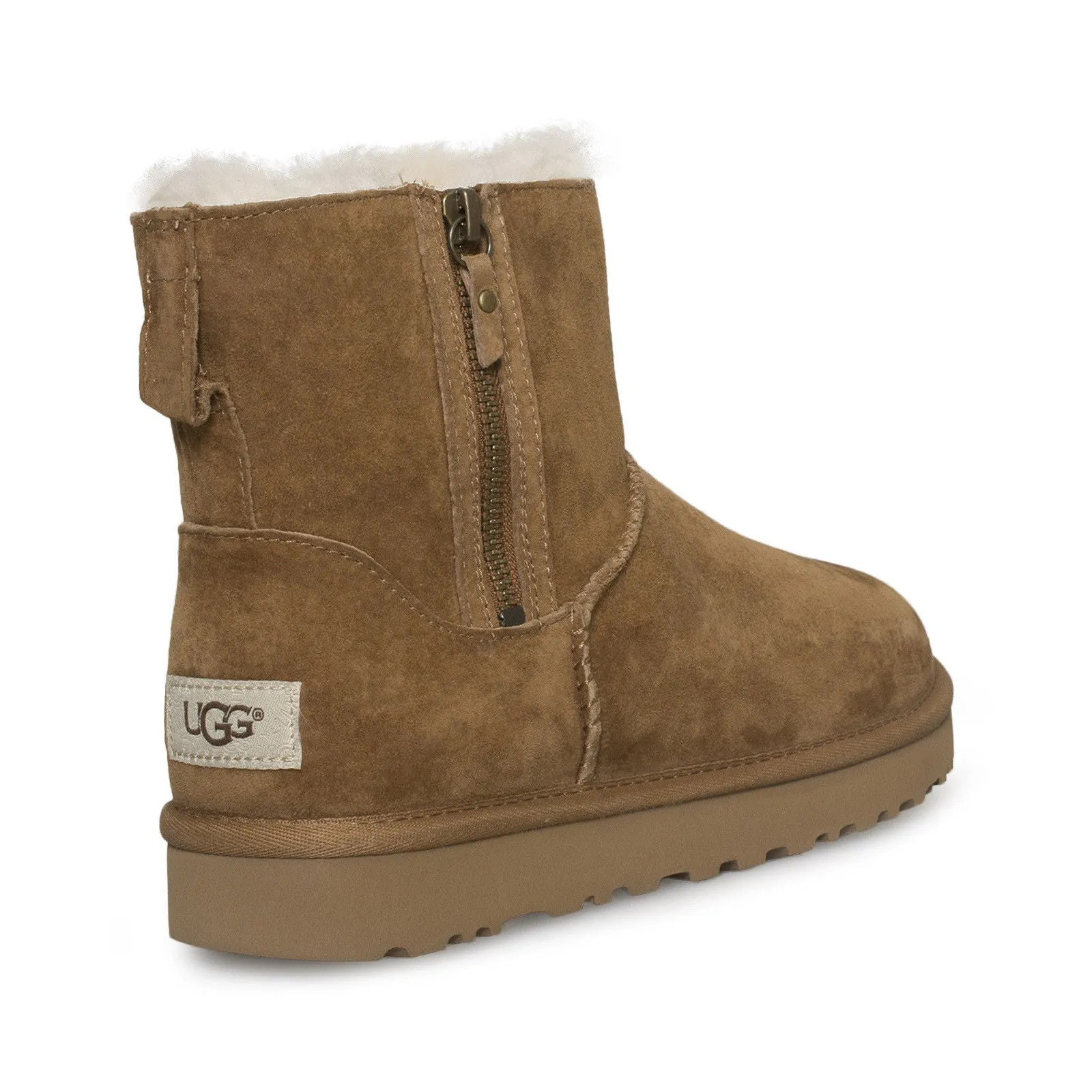 UGG Classic Mini Double Zip Chestnut Boots