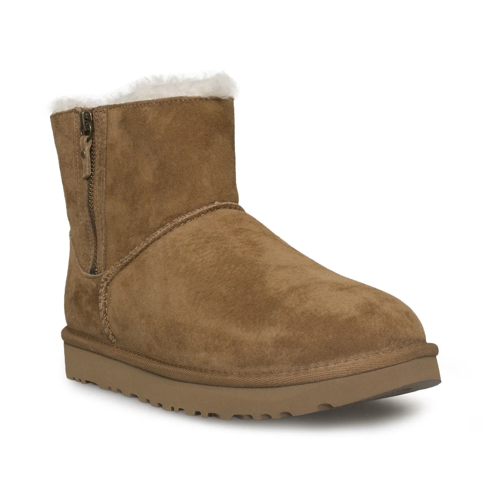 UGG Classic Mini Double Zip Chestnut Boots