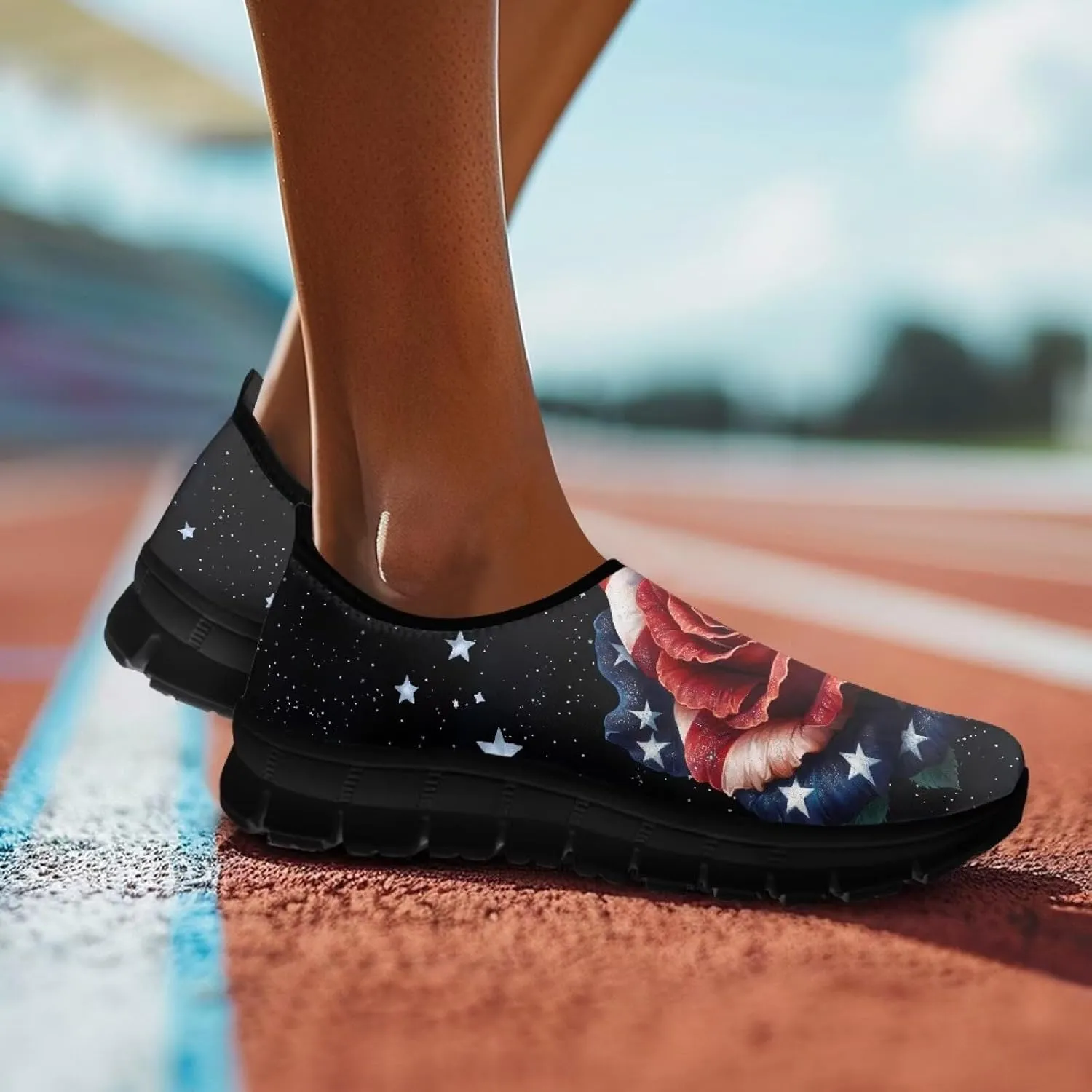 Womens Casual Shoes Canvas Shoes Low Top Fashion Sneakers Slip on Walking ShoeBlack Sole