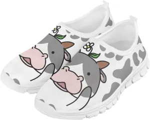 Women's Cute Pattern Sneakers Non Slip Travel Shoes Low Top Casual Shoes Lightweight Walking Shoes Exercise Flat Play Sneaker US Size 11-15