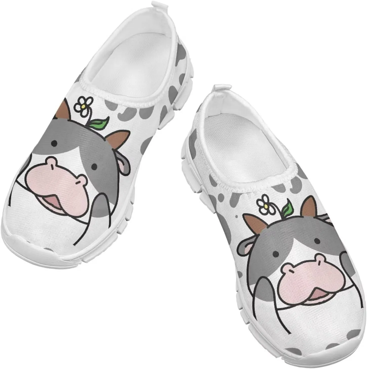 Women's Cute Pattern Sneakers Non Slip Travel Shoes Low Top Casual Shoes Lightweight Walking Shoes Exercise Flat Play Sneaker US Size 11-15